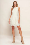 AUTUMN BLOOM VINTAGE IVORY LACE MINI DRESS VINTAGE IVORY