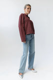Kateri Striped Top in Burgundy