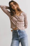 Lucia Cardigan in Taupe FINAL SALE