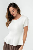 Marciano Ribbed Top in White