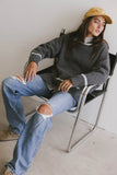 Ashley Knit Sweater in Charcoal FINAL SALE