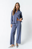 Tacie Wide Leg Pants in Blue