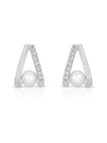 Pavé and Pearl Earrings