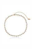 Crystal Disc and Link Necklace