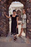 Lane Embroidered Midi Dress in Black FINAL SALE