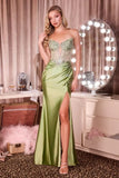 Robyn Gown Strapless Dress With Corset Bodice