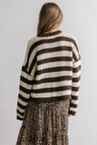 Beckam Striped Sweater in Mocha