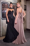 Nigella Gown Peplum Corset A line Formal Dress With Scarf