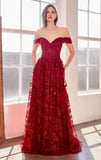 Veronica Gown Glitter Print A line Dress