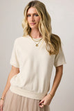 Pauly Short Sleeve Top in Cream