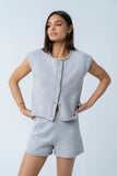 Paige Knit Sweater in Grey
