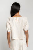 Kortney Floral Oversized Top in Natural
