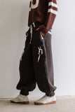 Cozette Striped Baggy Pants in Navy