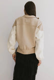 Zeya Half Zip Sweatshirt in Tan FINAL SALE