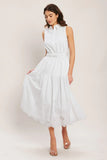 HAMPTONS SUMMER WHITE MIDI DRESS