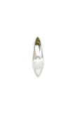 Pointed Toe Lace Wedding Shoes with Flower