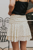 Trina Polka Dot Mini Skirt in Yellow
