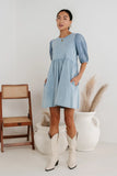 Andra Mini Dress in Blue FINAL SALE