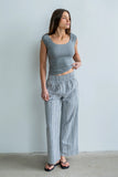 Indiana Striped Pants in Black