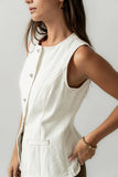 Hudson Denim Vest in White FINAL SALE