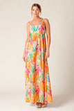 BON VOYAGE MAXI DRESS PINK ORANGE