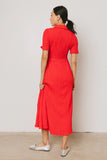 Nicole Smocked Maxi Dress in Red FINAL SALE