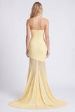 Strapless Daffodil Mermaid Long Formal Dress