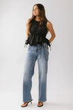 Miranda Textured Blouse in Black FINAL SALE
