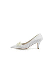 Simple Pointed Toe High Heels with Pearl Flower