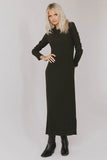 Lynette Ribbed Maxi Dress in Charcoal FINAL SALE