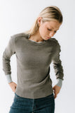 Rustin Contrast Sweater in Grey FINAL SALE