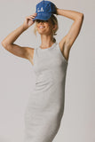 Daphne Midi Dress in Heather Grey FINAL SALE
