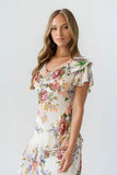 Lauren Ruffle Floral Maxi Dress