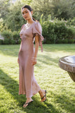 Amanda Lace Trim Maxi Dress in Mauve FINAL SALE