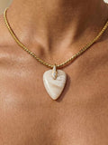 Solstice Pendant Choker in Bone