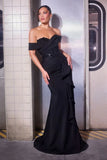 Pilar Gown Off The Shoulder Evening Dress With Ruffle