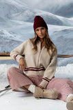 Ada Gingham Wide Leg Pants in Burgundy FINAL SALE