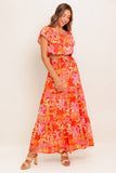 SUNBEAMS TOP SKIRT SET RED