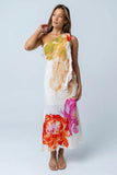 Erica Asymmetrical Floral Maxi Dress
