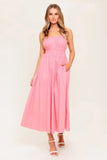 HEARTLAND SUNSET MIDI DRESS PINK