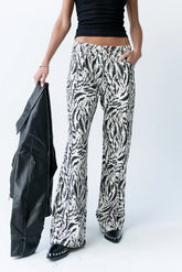 Moss Abstract Wide Leg Jeans