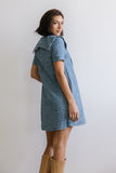 Camryn Collared Baby Doll Dress in Medium Wash