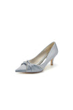 Crystal Bow Wedding Stiletto Heels with Rhinestone
