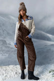 Tansy Corduroy Overalls in Brown FINAL SALE