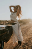 Kalani Crochet Tank Top in Cream