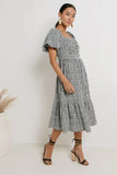Laney Gingham Dress in Black