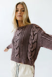 Josephine Knit Sweater in Red Brown FINAL SALE