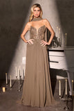 Neve Gown A Line Formal Dress With Scarf