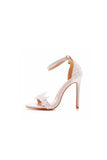 Open Toe lace Ankle Strap Wedding High Heel