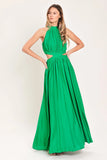 HALTER MAXI DRESS WITH SIDE CUT OUTS